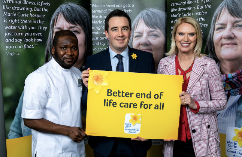 MP joins forces with Anneka Rice to help launch Great Daffodil Appeal