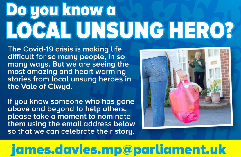 MP and Member of Youth Parliament join forces to reward ‘Unsung Heroes’ in Covid-19 pandemic
