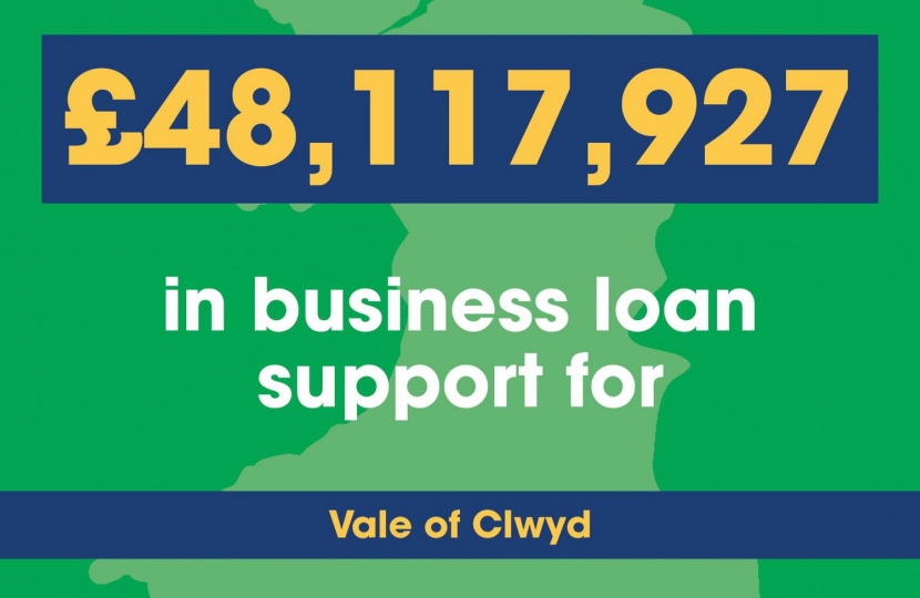   MP welcomes latest figures showing support for businesses in Vale of Clwyd