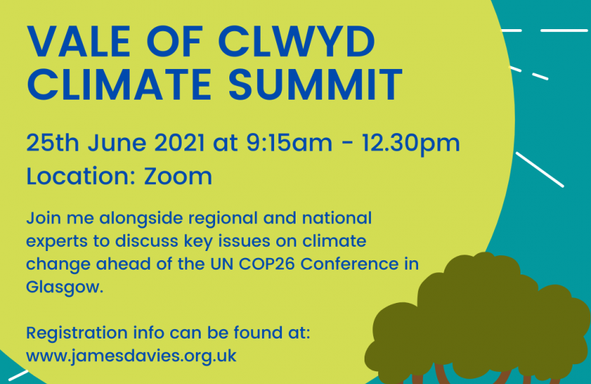 Vale of Clwyd Climate Summit - 25/06/21