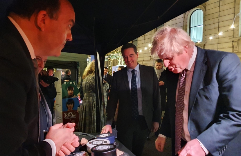 Prime Minister visits Snowdonia Cheese stall at Downing Street Food Market