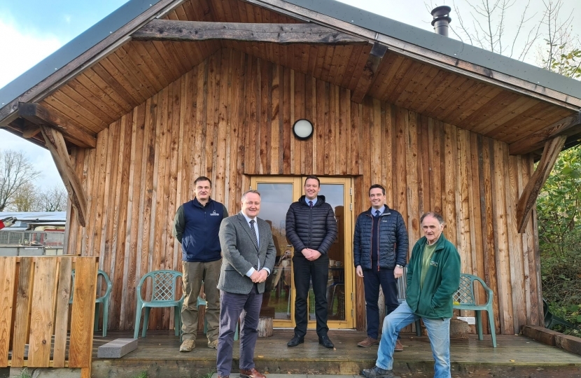 Politicians learn more about exciting new woodland conservation project in Denbighshire