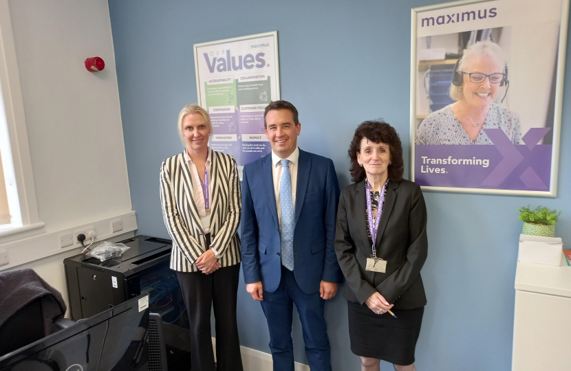 MP visits Maximus office in Rhyl to see how employment support transforms lives