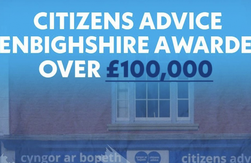 Citizens Advice Denbighshire awarded over £100,000 from UK Government