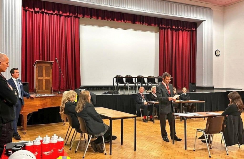 Students learn the message of road safety at Ruthin mock trial