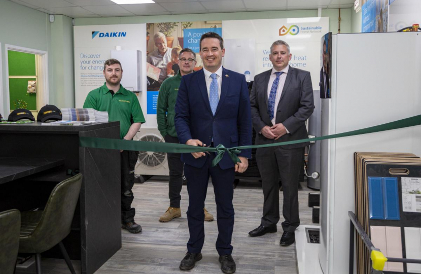 MP opens state-of-the-art Sustainable Home Centre at Dyserth builders' merchant   