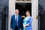Suzanne and James outside Number 10