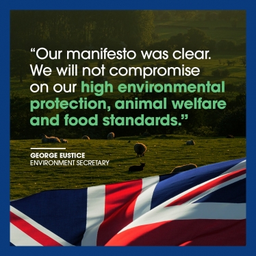 We will not compromise on our food standards