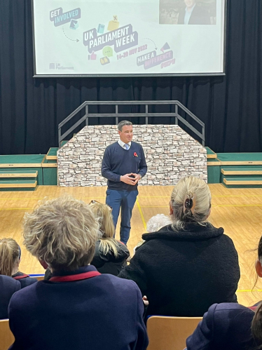 MP tours the Vale of Clwyd to talk to young people about his role, as part of UK Parliament Week